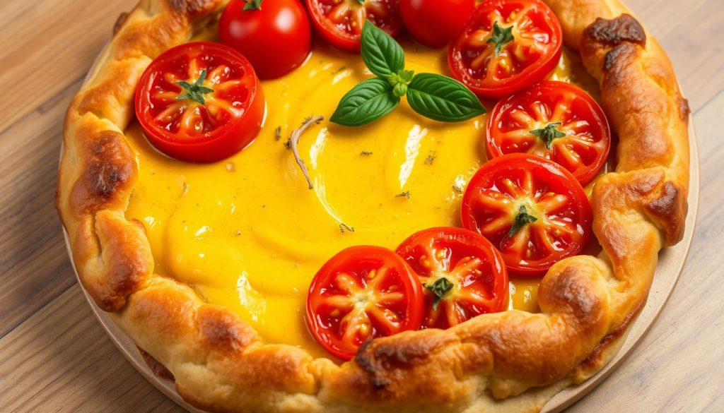 tarte à la moutarde et tomates