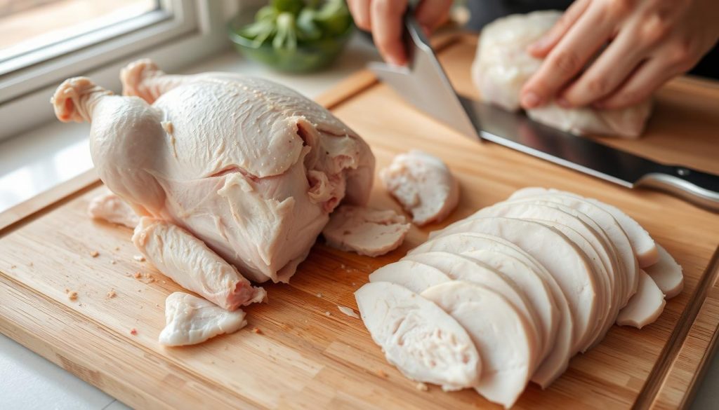 techniques de découpe du poulet