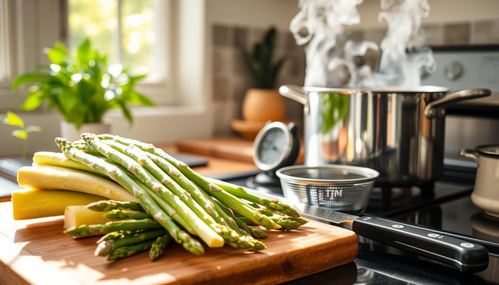 temps de cuisson des asperges à la vapeur