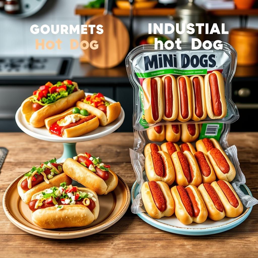 Comparatif mini hot dogs faits maison vs industriels