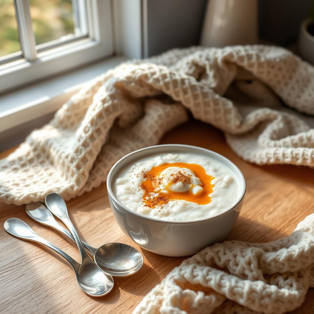 Dessert réconfortant de riz au lait