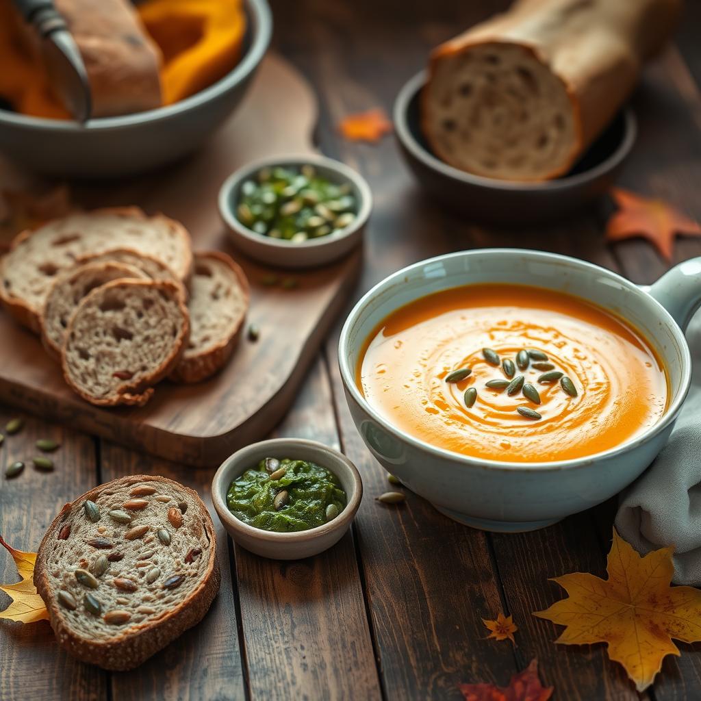 accompagnement soupe butternut