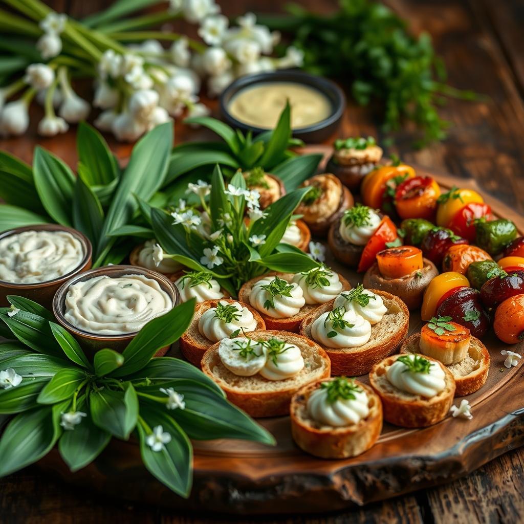 apéritifs à l'ail des ours