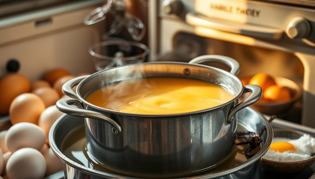 cuisson bain-marie crème dessert