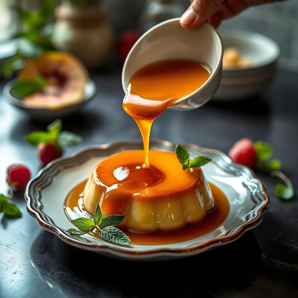 démoulage crème caramel