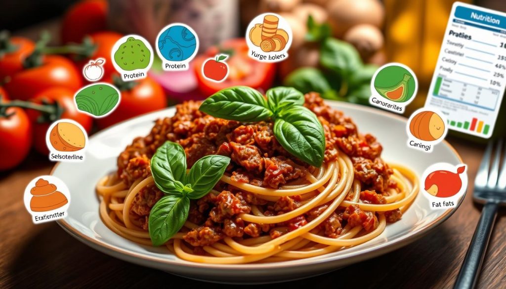 informations nutritionnelles spaghetti bolognaise