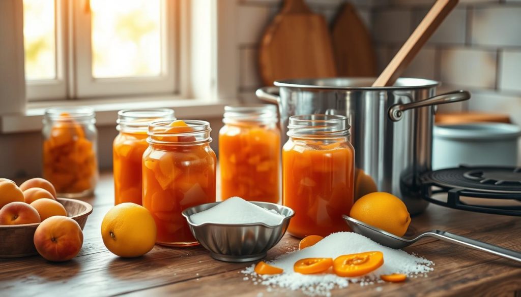 matériel confiture d'abricots