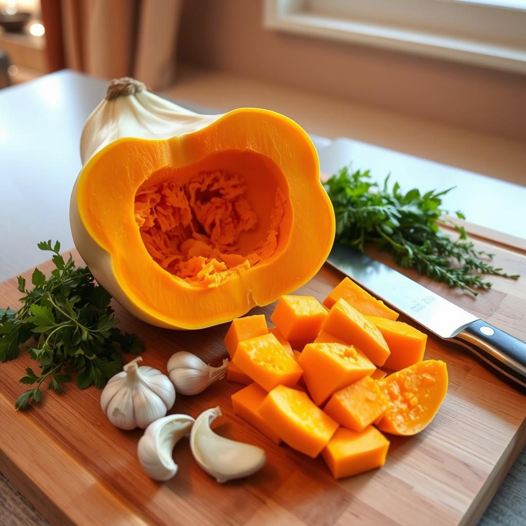 préparation courge butternut