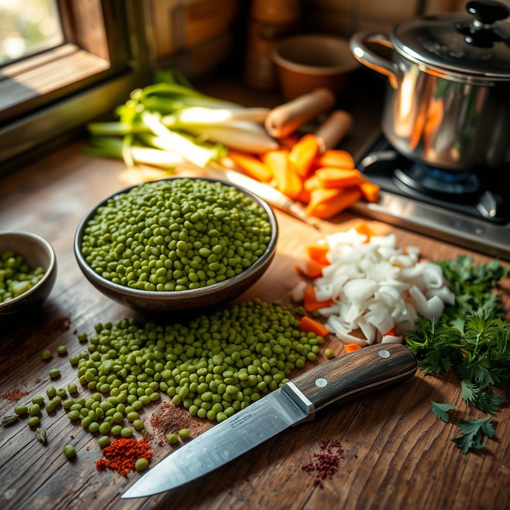 préparation des lentilles dans la recette