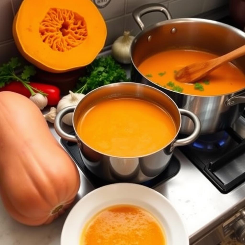 réalisation recette soupe butternut