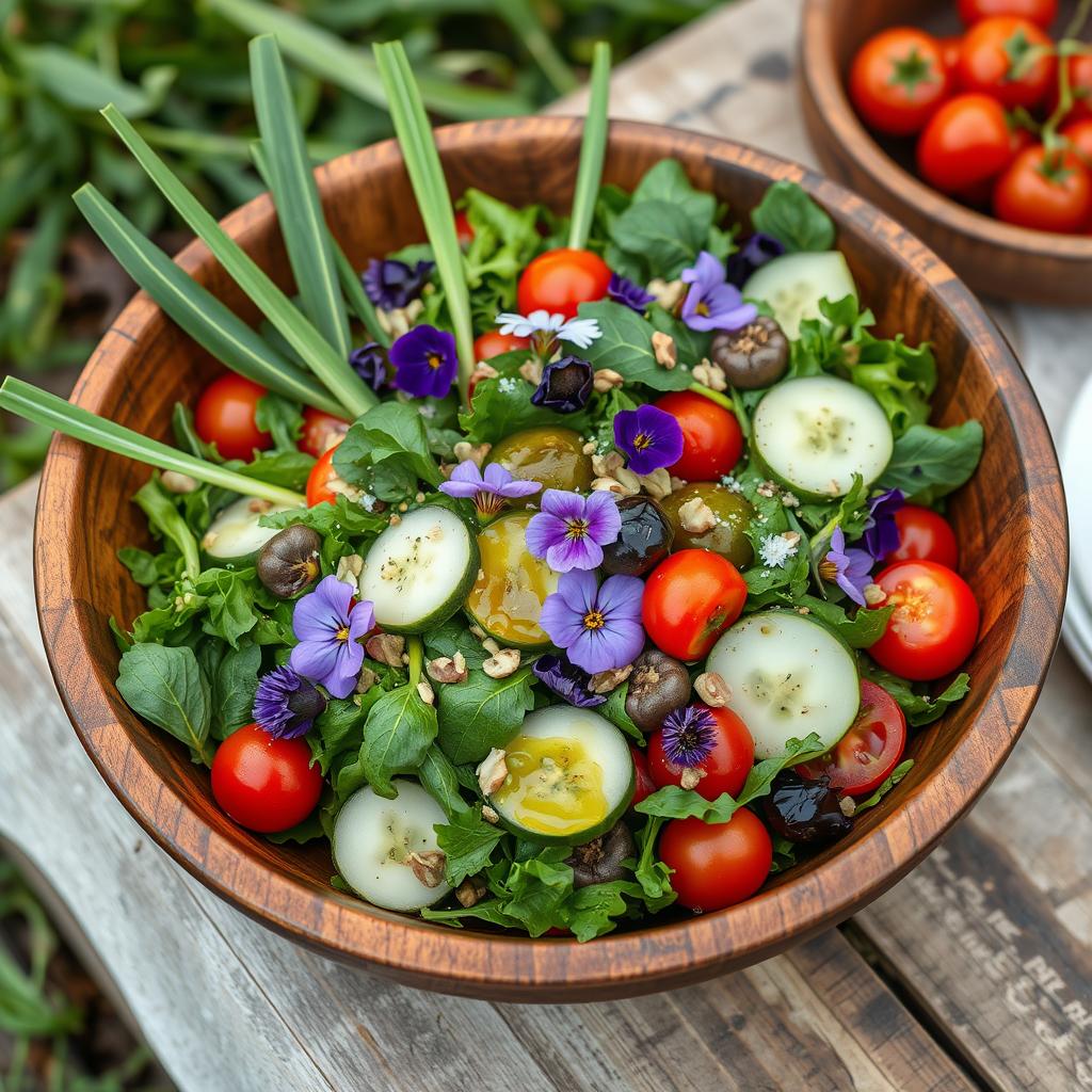 salades à l'ail des ours