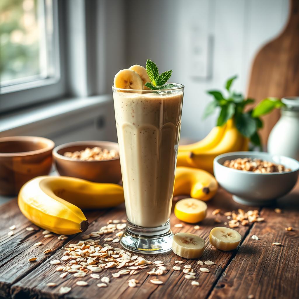 smoothie banane petit-déjeuner