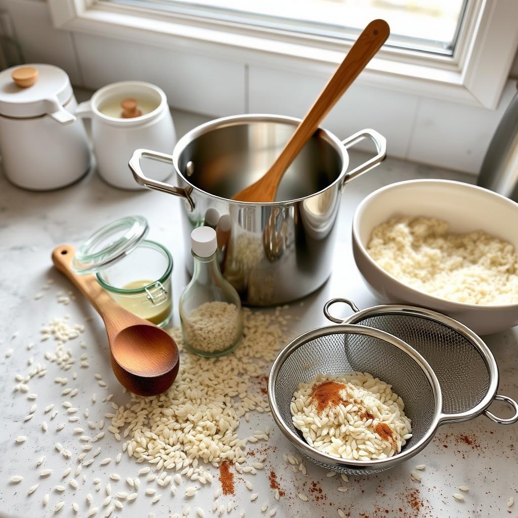 ustensiles cuisine pour préparation riz au lait