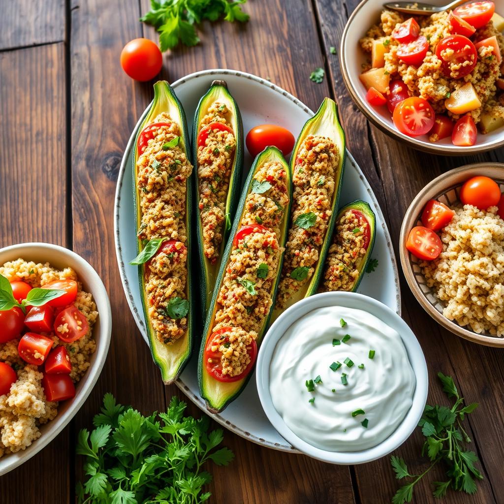 accompagnements courgettes farcies