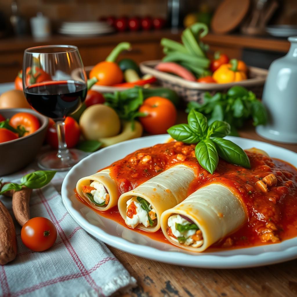 cannelloni ricotta légumes