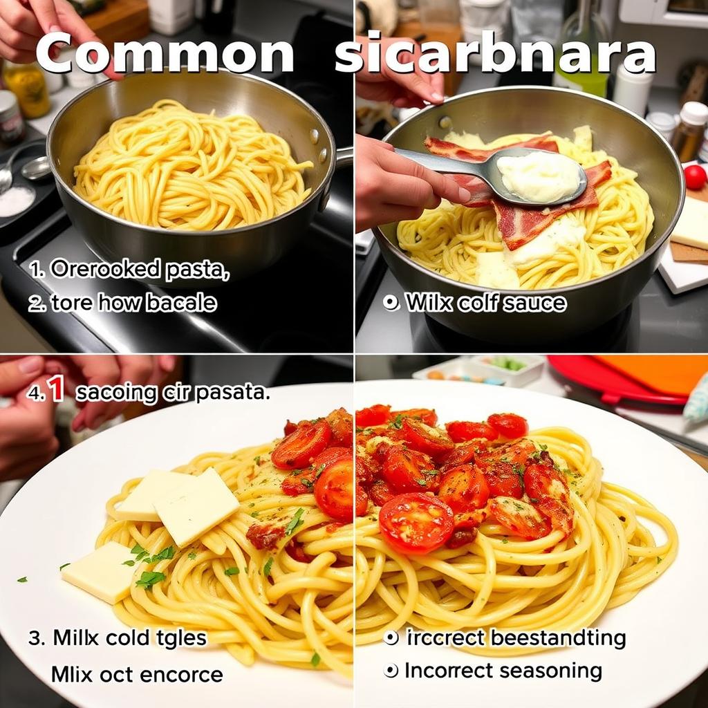 erreurs courantes carbonara