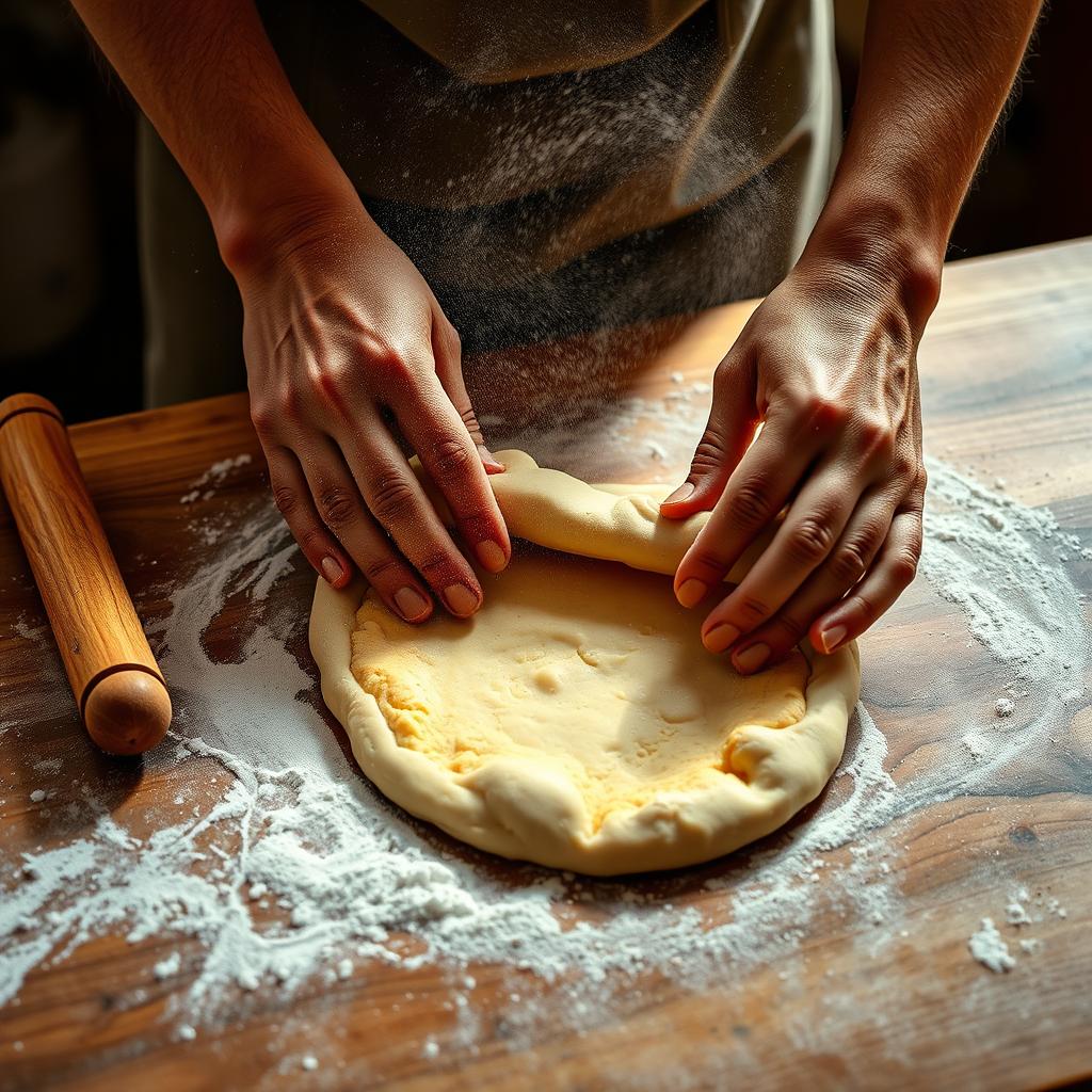 façonnage pâte à pizza