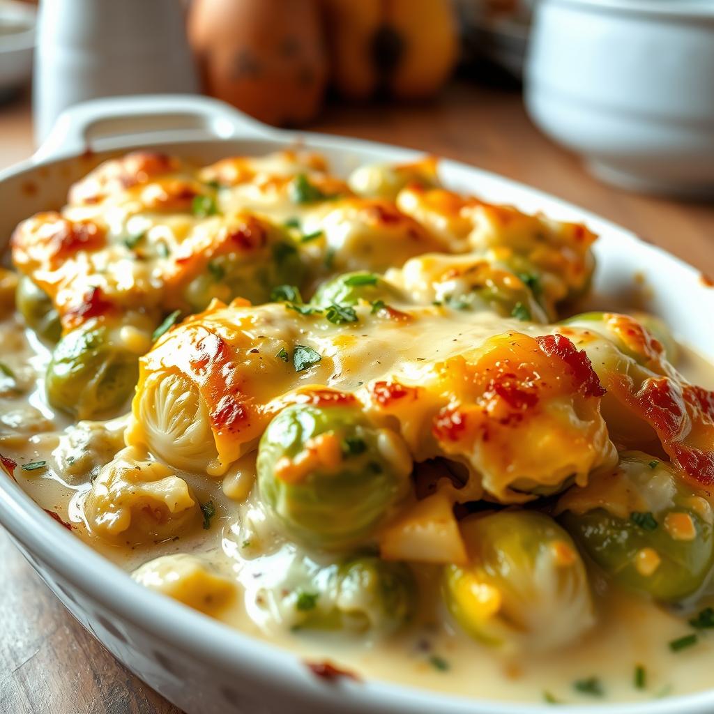 gratin de choux de Bruxelles au fromage