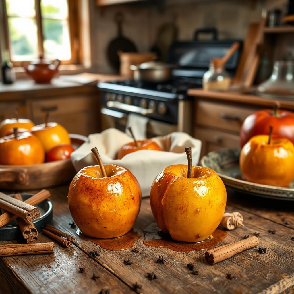 histoire pommes au four