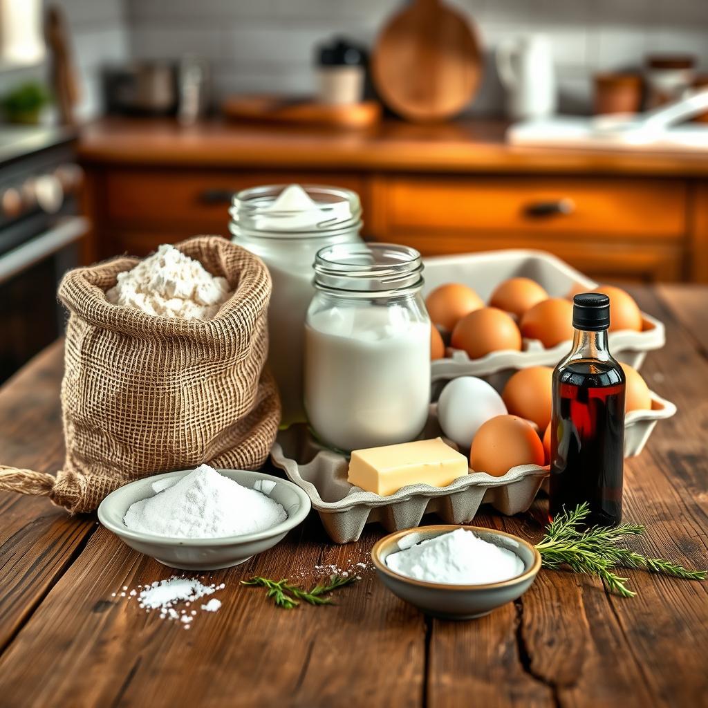 ingrédients de base pour la pâtisserie