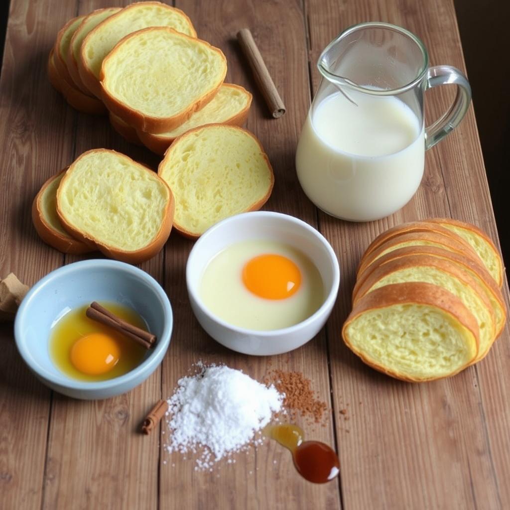 ingrédients pour un pain perdu réussi