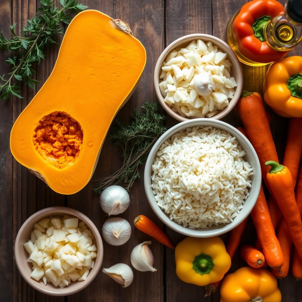 ingrédients risotto butternut