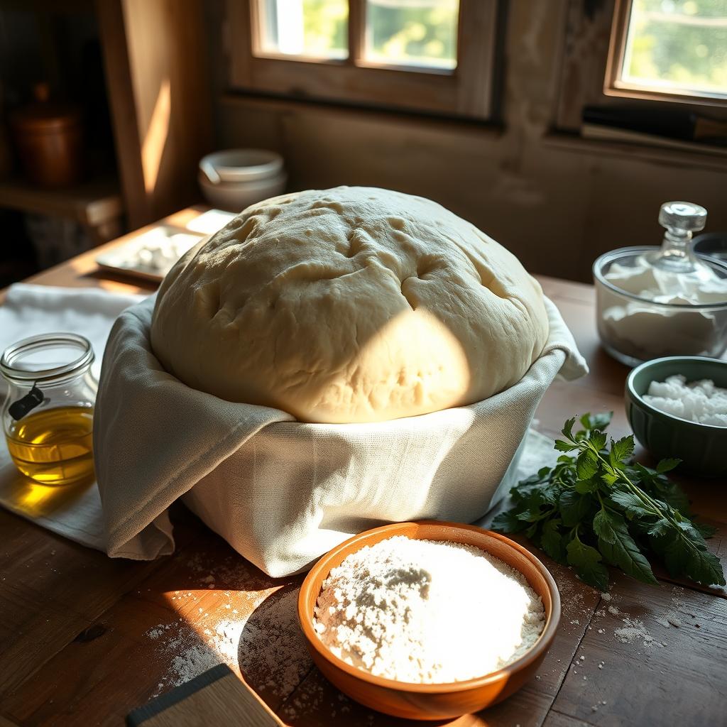 levée de la pâte focaccia