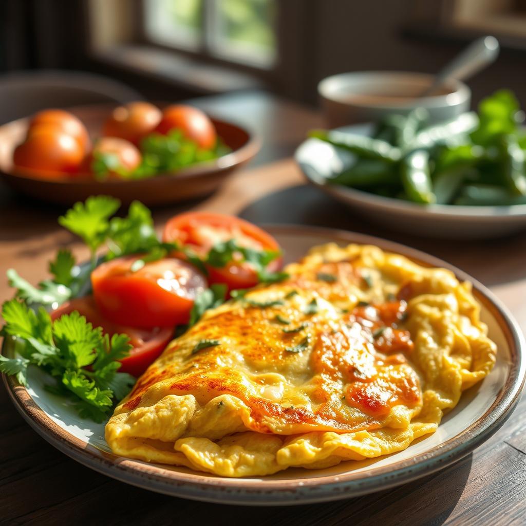 omelette fromage de chèvre