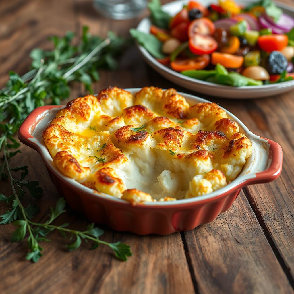 plat équilibré gratin de chou-fleur