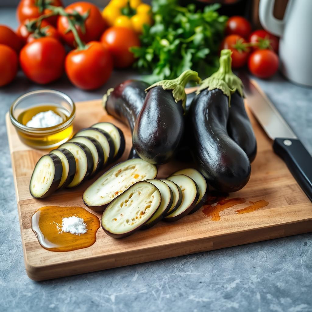 préparation aubergines moussaka