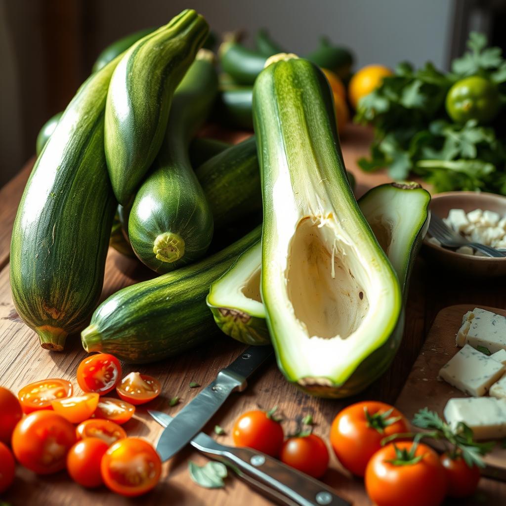 préparation courgettes