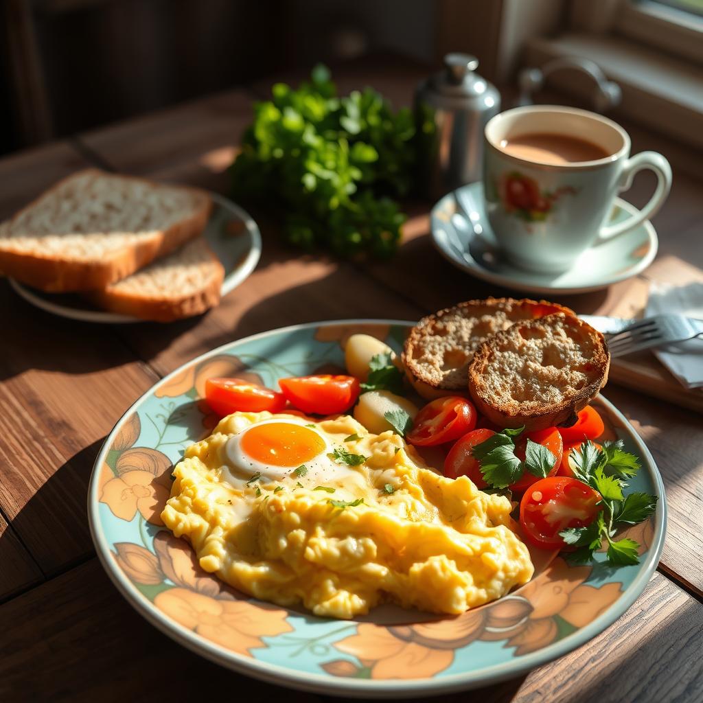 recettes rapides petit-déjeuner facile oeufs brouillés