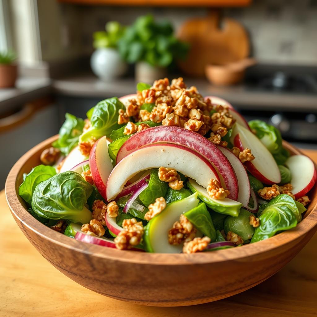 salade de choux de Bruxelles crus