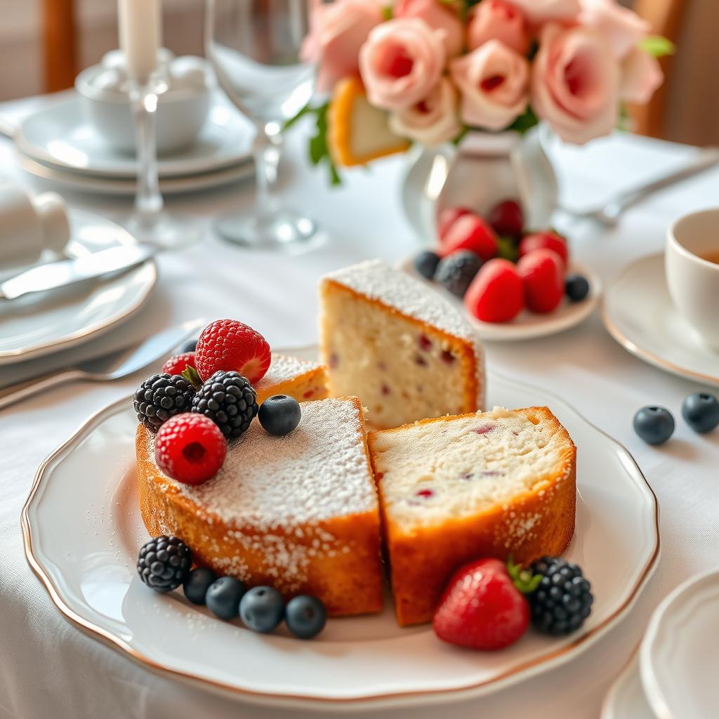 servir gâteau au yaourt