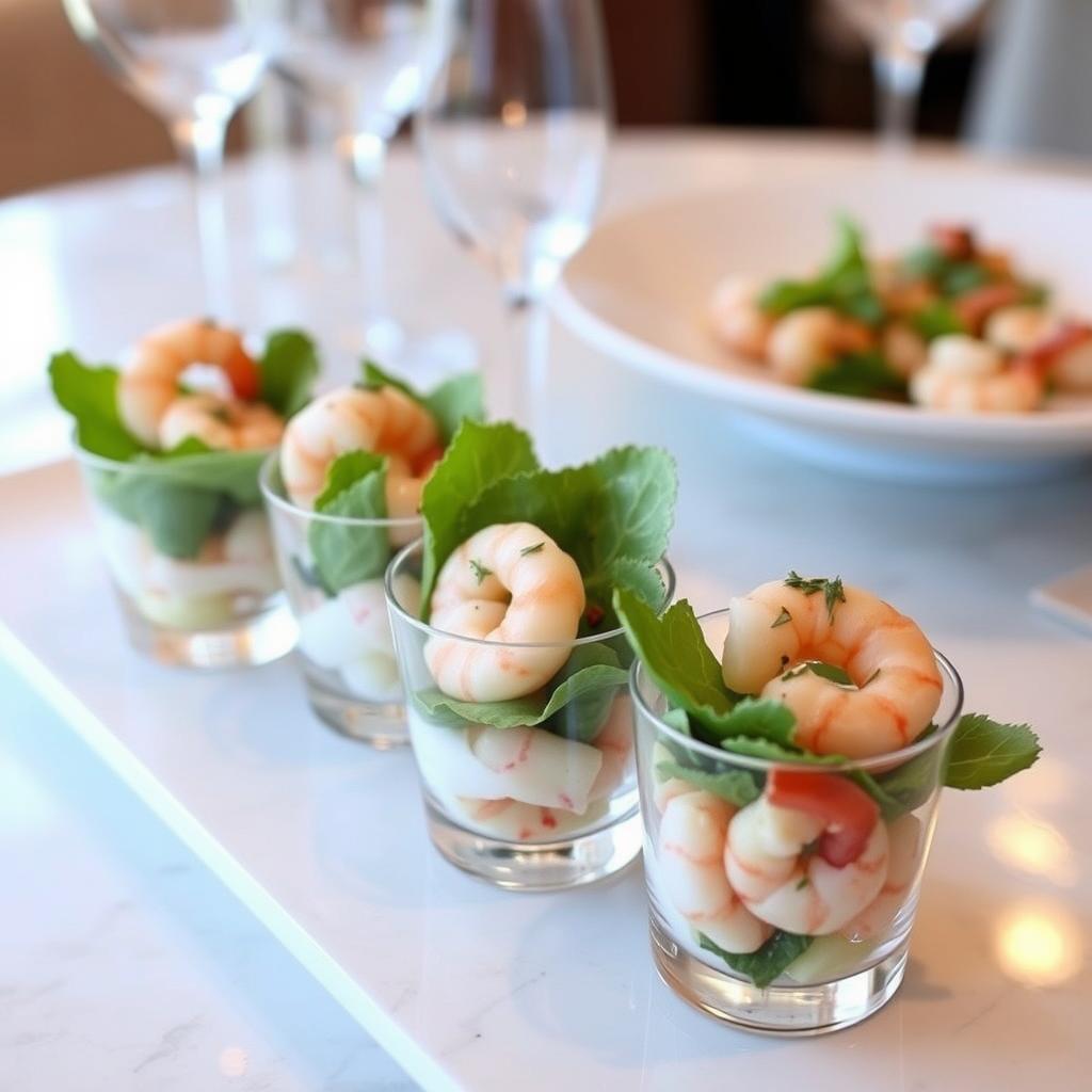 verrines salade de crevettes