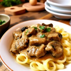 Boeuf Stroganoff Facile