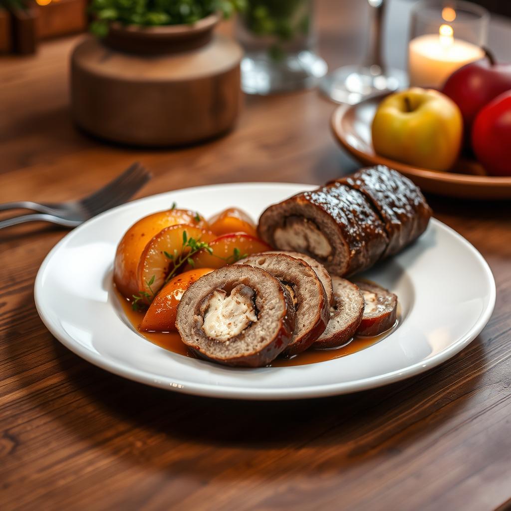 Boudin truffé aux pommes caramélisées