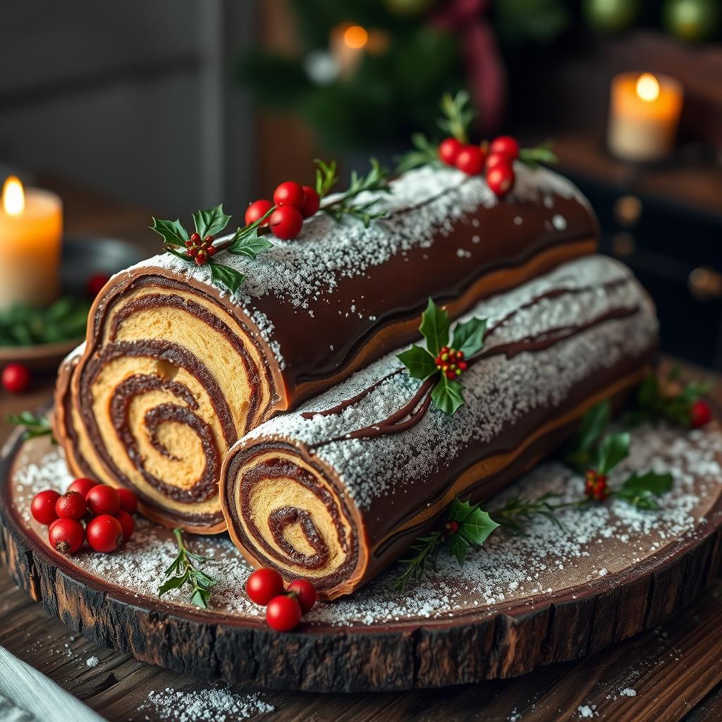 Bûche de Noël traditionnelle