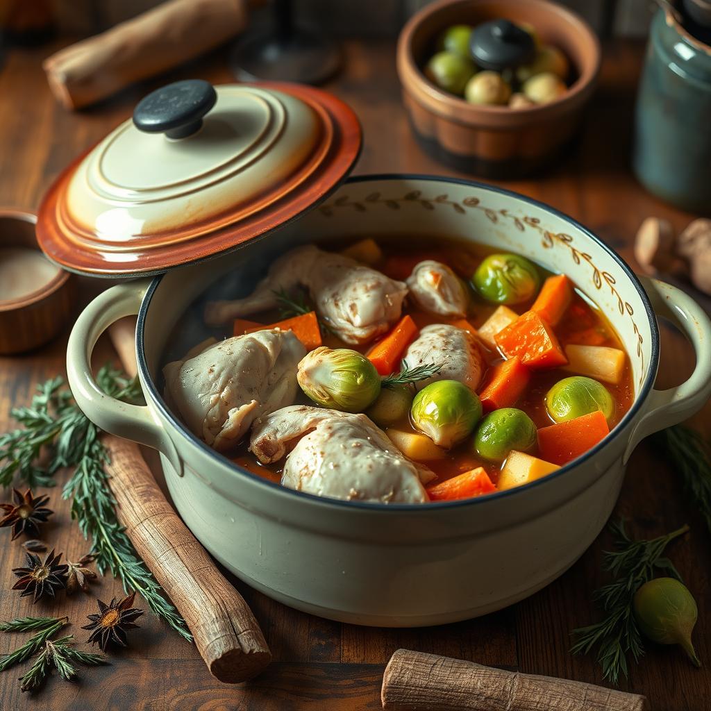 Cocotte de poulet aux légumes d’hiver