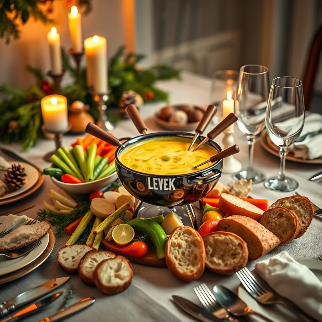 Fondue de poireaux fêtes