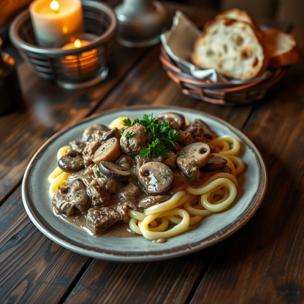 Recette de Bœuf Stroganoff