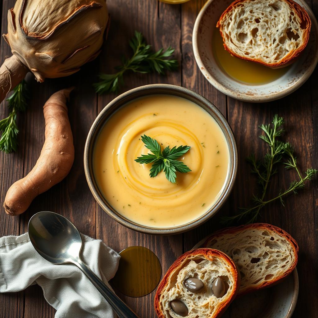 Recette traditionnelle de soupe de topinambours