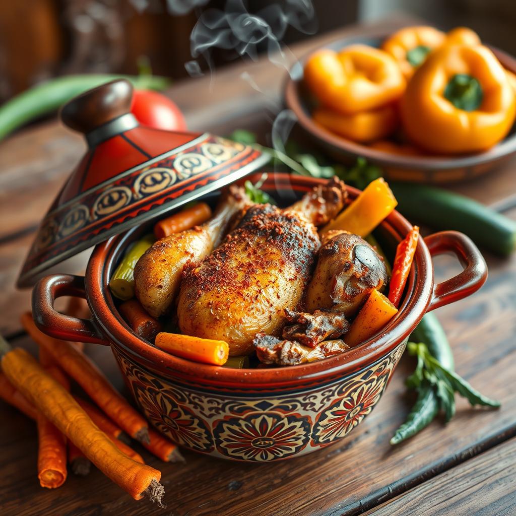 Tajine de poulet aux épices