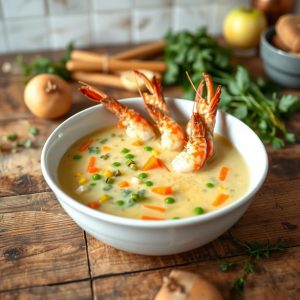 Velouté de Légumes aux Langoustines