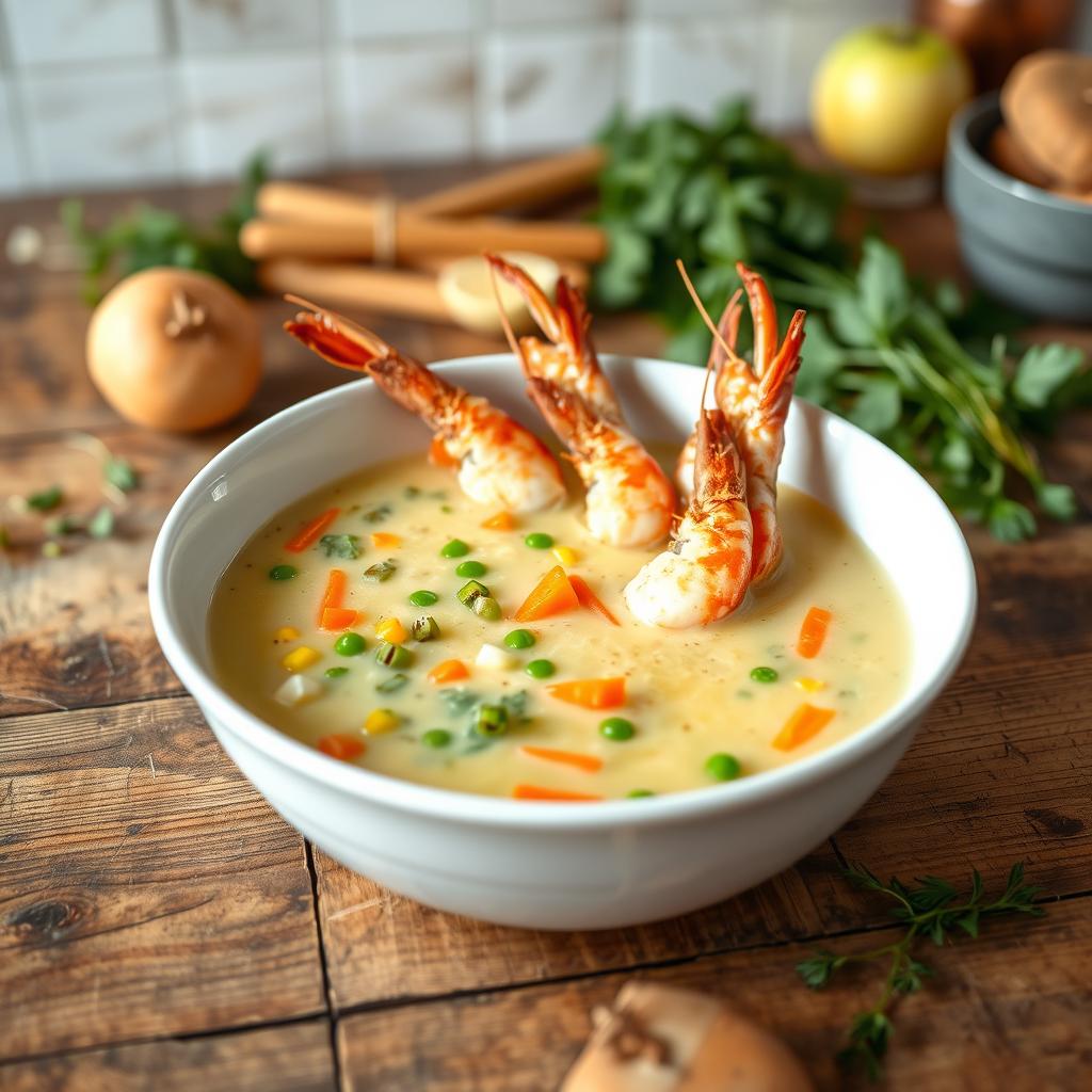 Velouté de Légumes aux Langoustines