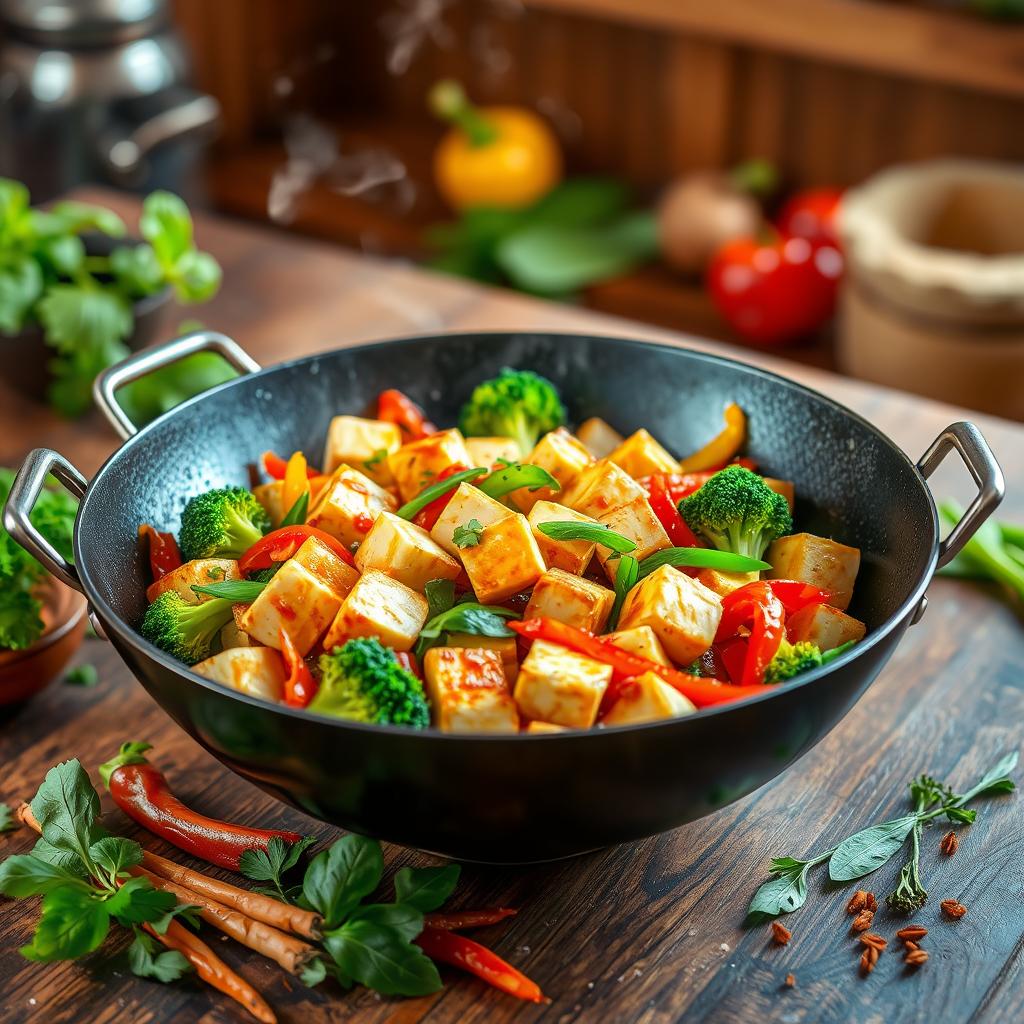 Wok Végétarien Tofu et Légumes