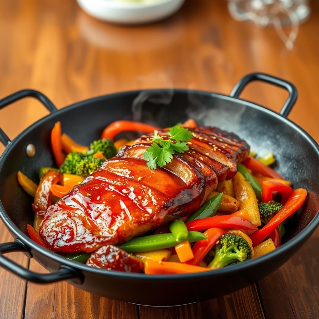 Wok de Canard Laqué