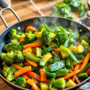 Wok de Légumes Verts