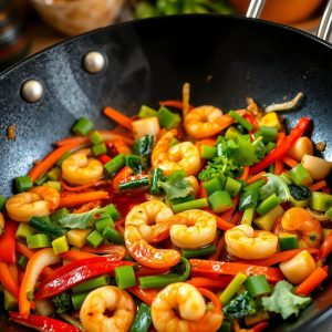 Wok de Légumes et Crevettes