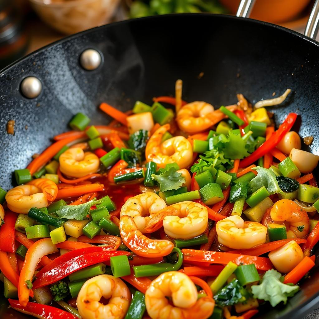 Wok de Légumes et Crevettes